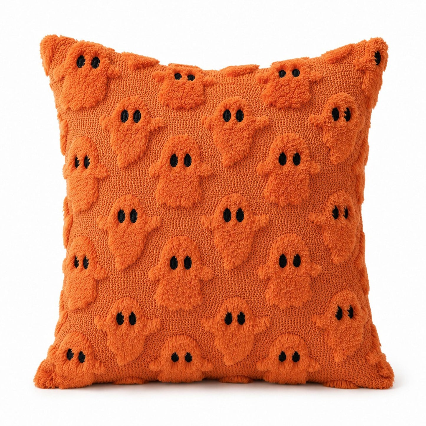 Halloween Ghost Textured Decorative Throw Pillow Cover for Sofa Bed Chair