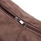 Slouchy Faux Suede Hobo Shoulder Bag with Zipper Closure and Adjustable Strap