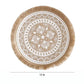 4 Piece Boho Round Placemat Set Woven Look Heat Resistant Table Mats for Dining Table