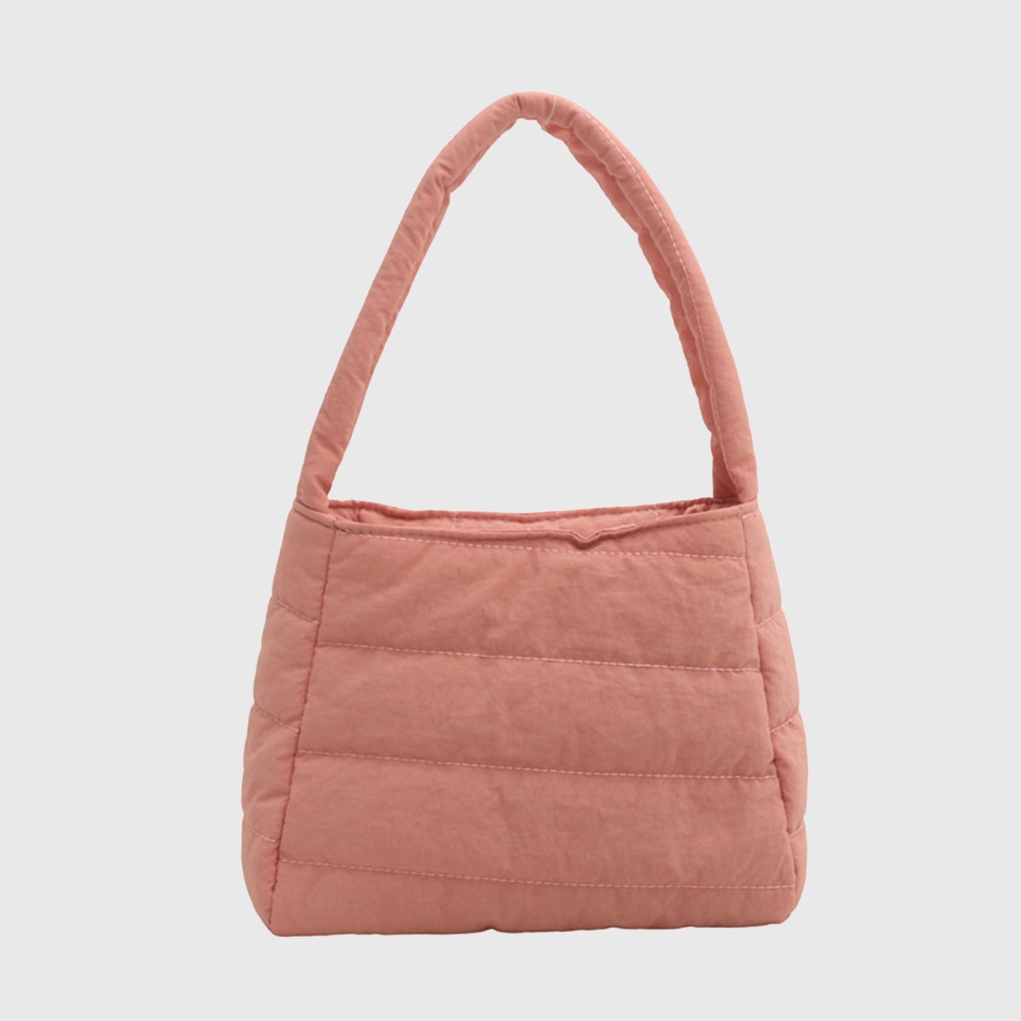 Quilted Mini Handbag - Compact Puffy Top-Handle Bag for Casual Daily & Stylish Outings
