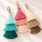 Multi-Layered Tassel Keychain Bohemian Bag Charm Assorted Set