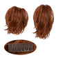 Short Tousled Layered Ponytail Hairpiece with Claw Clip Heat Resistant Synthetic Hair Natural Texture