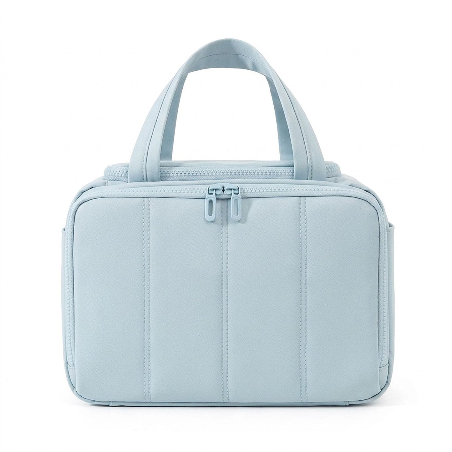 Travel Makeup Bag with Dividers and Carry Handles