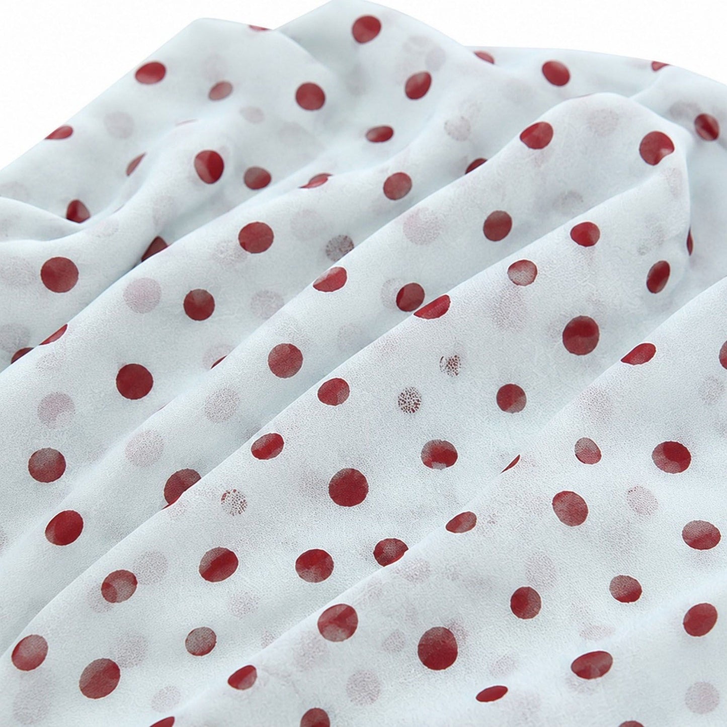 Polka Dot Skinny Neck Scarf with Pointed Ends