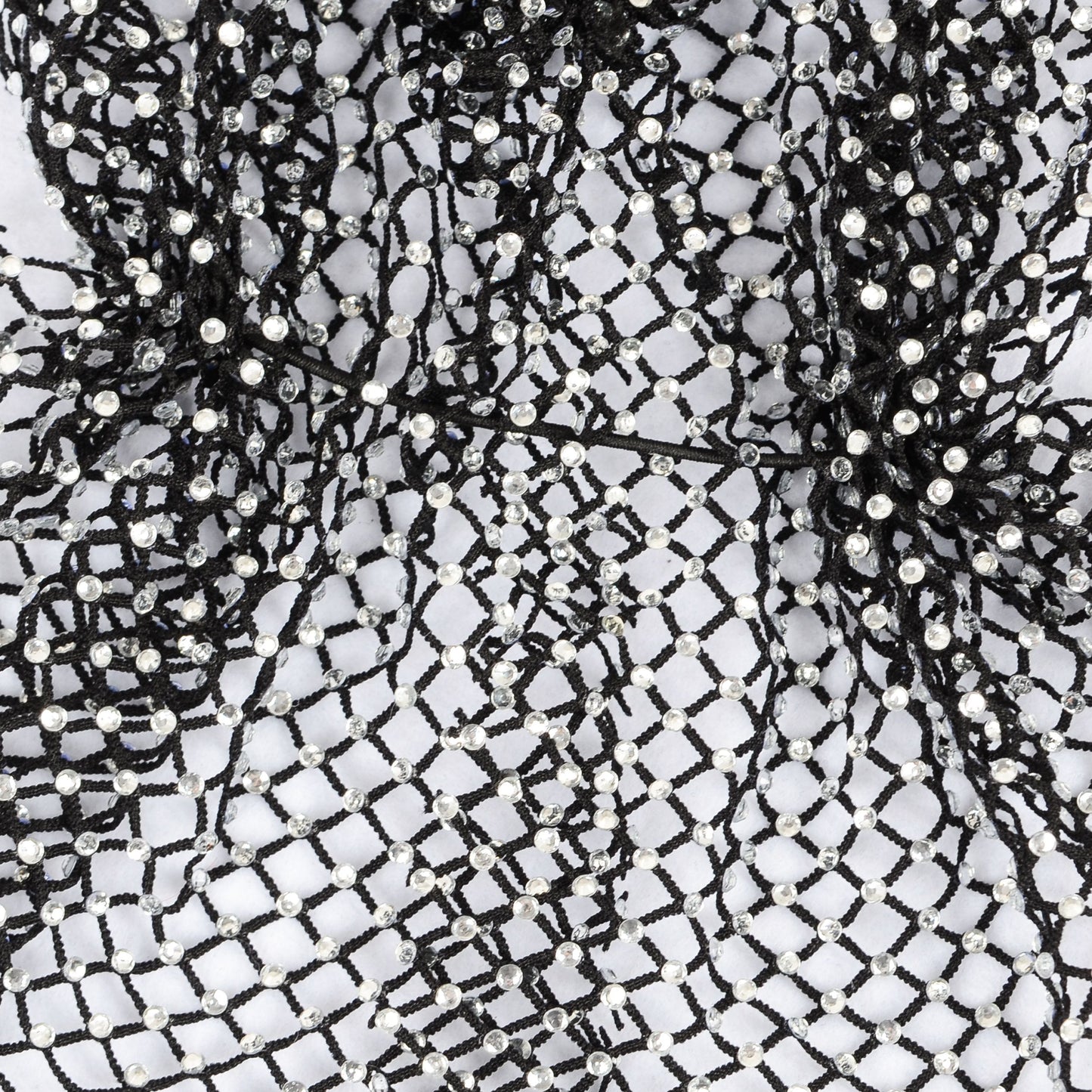 Rhinestone Mesh Head Wrap Sparkle Tie Back Hair Scarf