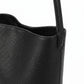 Textured Bucket Shoulder Bag with Long Strap and Soft Structured Silhouette 8.5x6.7x2.5in
