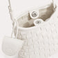 Woven Mini Crossbody Phone Bag with Long Strap and Small Pouch