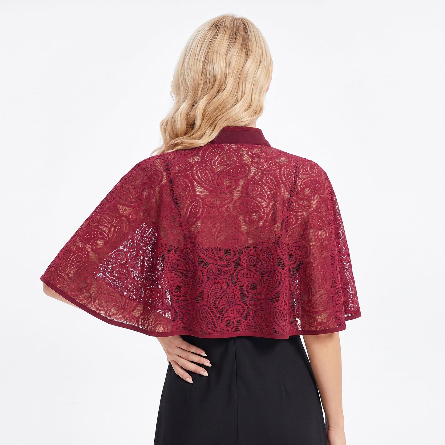 Sheer Lace Scarf Wrap Cape Style Shoulder Cover for Dresses
