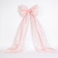 Large Sheer Christmas Tree Bow with Long Ribbon Tails