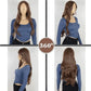 Long Wavy Wigs 27 Inch Middle Part Curly Wig for Daily Party Use