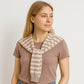 Striped Knit Shoulder Sweater Accessory with Soft Lightweight Fabric 33.5x9.8 inches