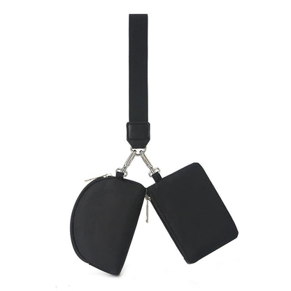 Mini Wristlet Pouch and Card Holder Set with Zip Closure
