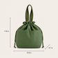 Insulated Drawstring Lunch Bag with Front Pockets Reusable Lunch Tote