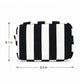 Striped Corduroy Cosmetic Pouch Makeup Bag with Zip Closure