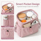 Insulated Drawstring Lunch Bag with Pockets, Top Handles and Shoulder Strap