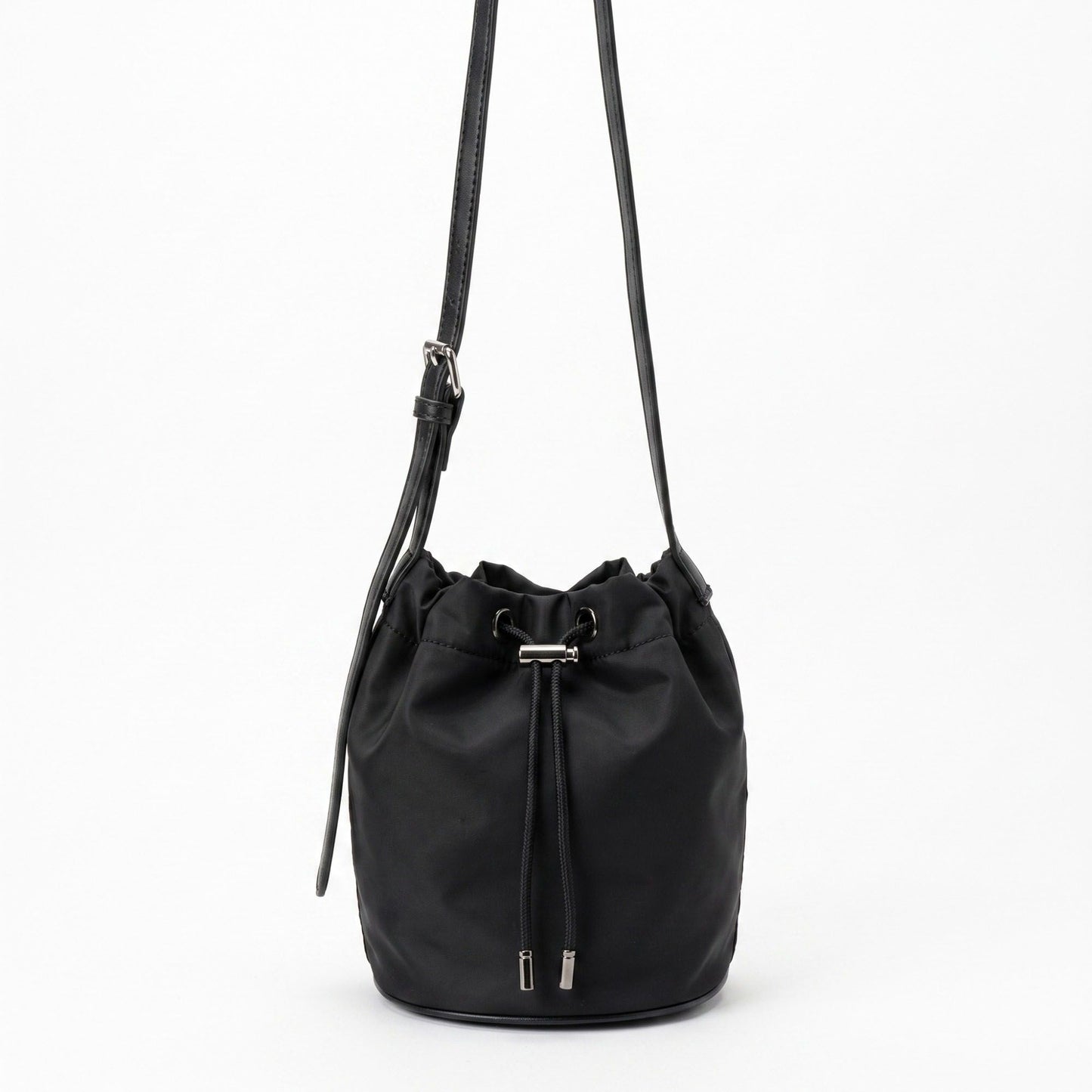 Drawstring Bucket Crossbody Bag with Adjustable Shoulder Strap