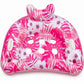 Inflatable Pool Lounger with Tropical Leaf Print and Cup Holders