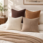 4 Pack Patchwork Corduroy Throw Pillow Covers 18 x 18 Inch for Sofa and Bed