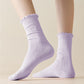 Summer Ribbed Ankle Socks with Bow Embroidery Casual 5Pk