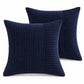 2 Pack Soft Corduroy Throw Pillow Covers 18 x 18 Inch and 12 x 20 Inch