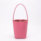 Textured Bucket Shoulder Bag with Long Strap and Soft Structured Silhouette 8.5x6.7x2.5in