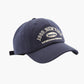 Cotton Baseball Cap with Embroidered Lettering Adjustable Strap Back
