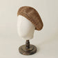 Open Knit Beret Hat with Soft Slouchy Shape