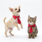 Pet Holiday Crochet Collar and Bowtie Set for Cats and Dogs Adjustable and Festive