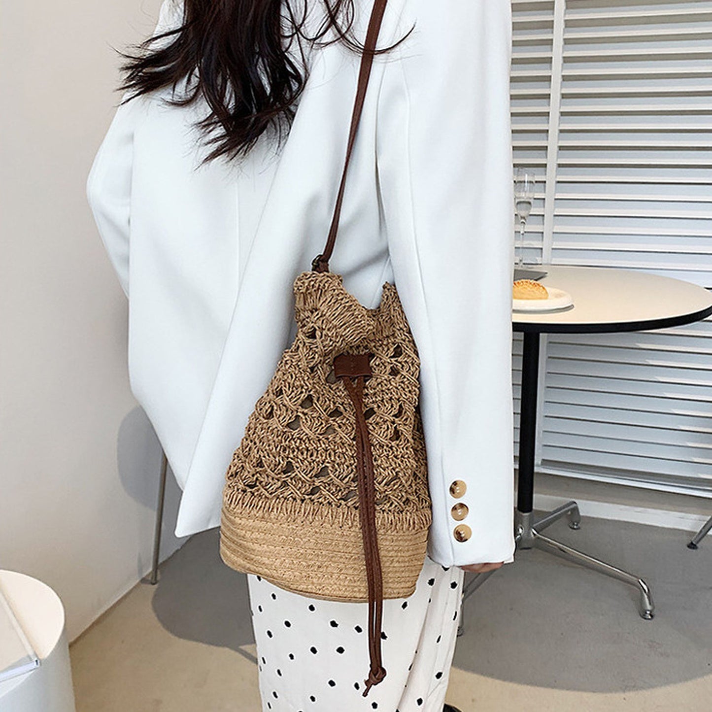 Women's Bohemian - Style Crochet Shoulder Bag