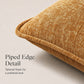 Textured Decorative Throw Pillow Cover Piped Edge Accent Cushion for Sofa Bed Chair