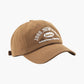 Cotton Baseball Cap with Embroidered Lettering Adjustable Strap Back