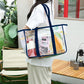 Transparent Mesh Beach Tote Bag - Waterproof Travel Shoulder Bag