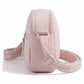 Padded Rectangular Crossbody Bag with Front Zip Pocket and Adjustable Padded Shoulder Strap 8.7x2.8x6.1in