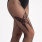 2-Piece Butterfly Pattern Fishnet Tights