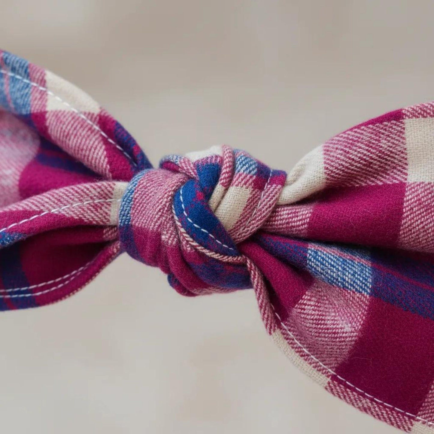 Plaid Pet Bandana Scarf Soft Tie-On Triangle Neck Accessory Classic Check Pattern