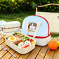 Double Layer Insulated Lunch Bag Large Capacity Cartoon Lunch Tote for School Travel