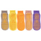 5 Pairs Anti-Slip Grip Socks with PVC Bottom for Stability and Comfort in Multiple Color Options