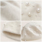 Pearl-Embellished Wool Knit Beret