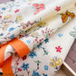 Pure Cotton Butterfly Floral Print Square Scarf Lightweight Fashion Neck Hair Scarf 25.5¡Á25.5 Inches