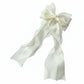 Oversized Satin Bow Hair Clip with Long Ribbon Tails and Glossy Finish