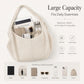 Soft Knit Hobo Tote Bag with Textured Shoulder Strap