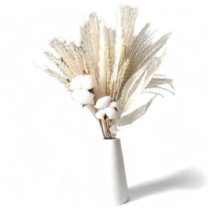 Cotton and Pampas Grass Dried Floral Arrangement