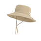 Foldable Wide Brim Bucket Hat with Chin Strap for Sun Protection and Outdoor Hiking Travel Beach Adventures