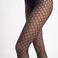 2-Piece Diamond Pattern Sheer Tights