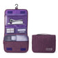Hanging Toiletry Bag with Multiple Compartments Zipper Closure Travel Organizer Cosmetic Storage Case Portable