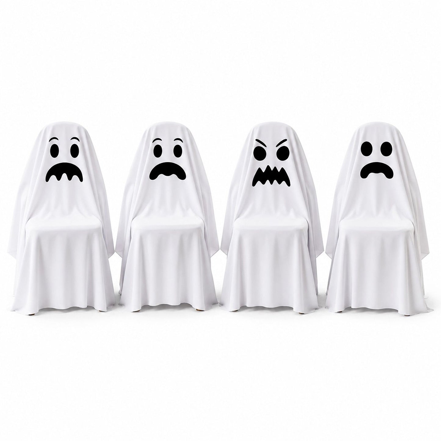 4 Pack Halloween Ghost Chair Covers Party Decorations