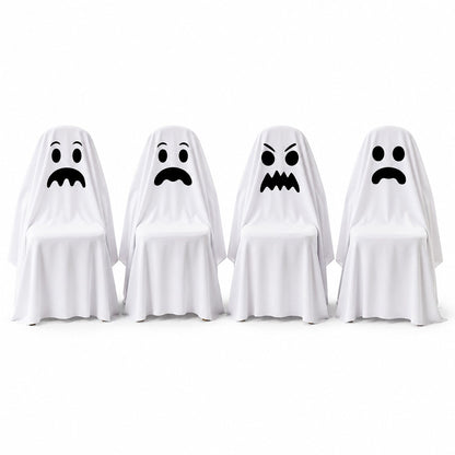 4 Pack Halloween Ghost Chair Covers Party Decorations