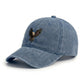 Cotton Baseball Cap with Eagle Embroidery Adjustable Strap Casual Everyday Hat
