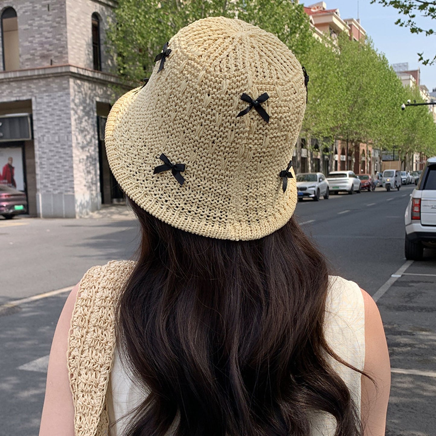 Foldable Bucket Hat with Bow Accents
