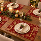 Christmas Placemats Set of 4 Red Holiday Table Mats 11.8 x 17.7in
